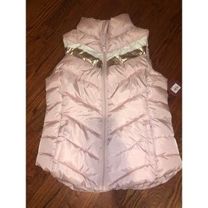 HP🎉 NEW SO Puffer Vest Pink Chevron Womens Size S
